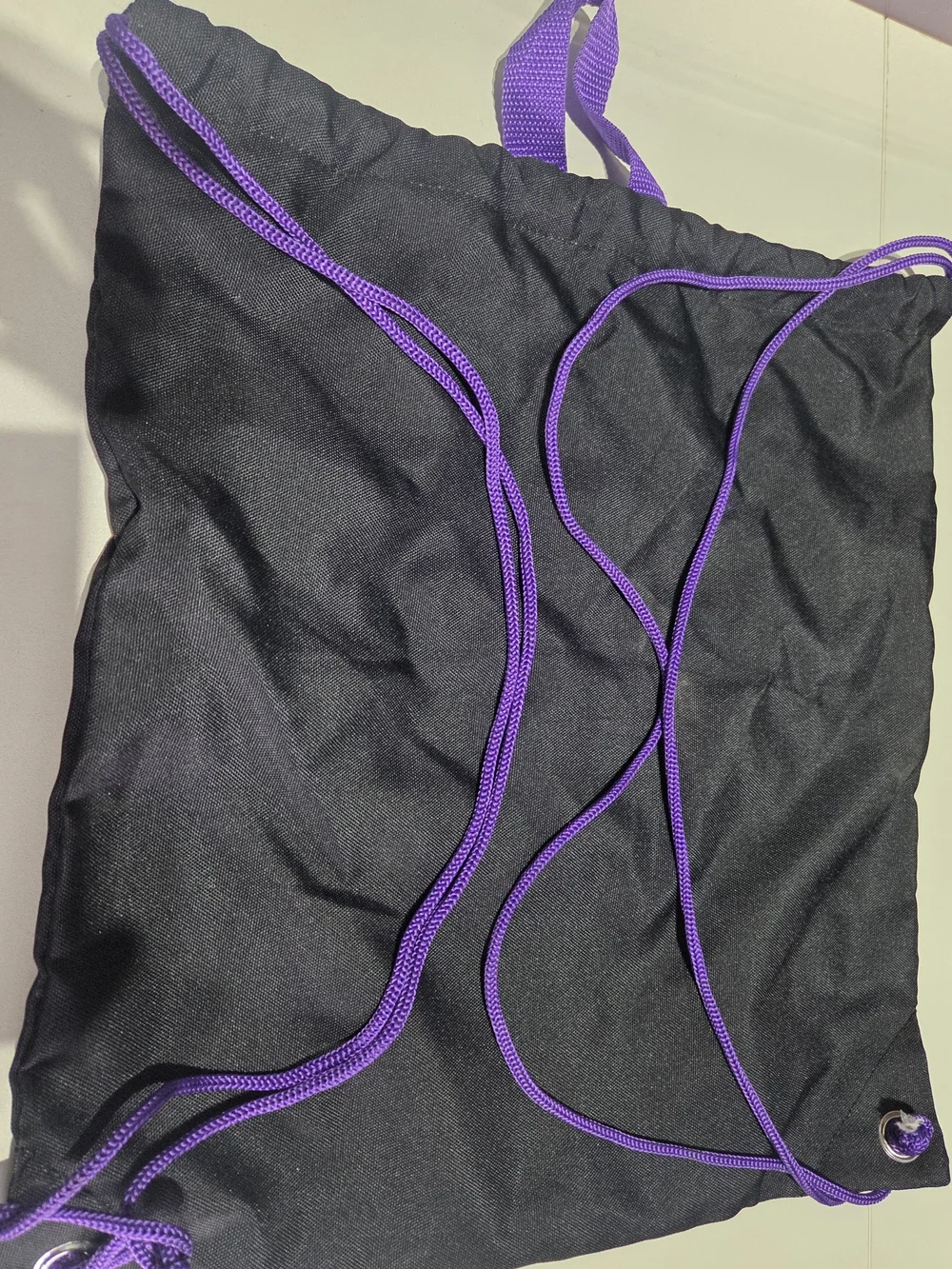 Girl Scouts Girl Power Drawstring Backpack Cinch Sack Black Purple